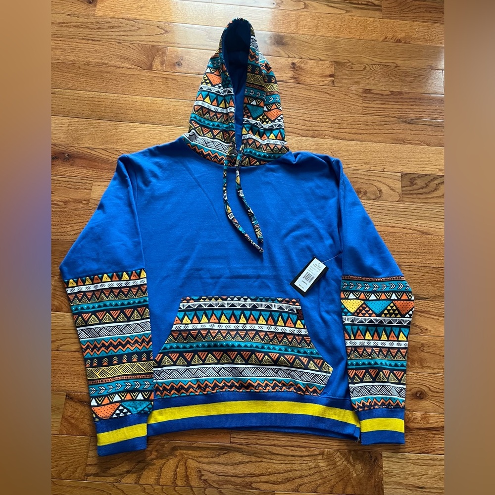 NWT Enter The Void Hoodie Mens Size Large Aztec/Southwest Style